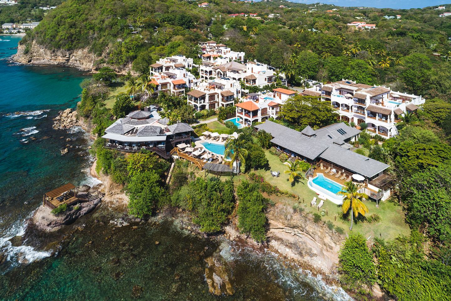 Cap Maison above the cliffs at Cap Estate.
